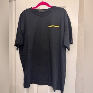 TALENTLESS Black Tee with Yellow Logo